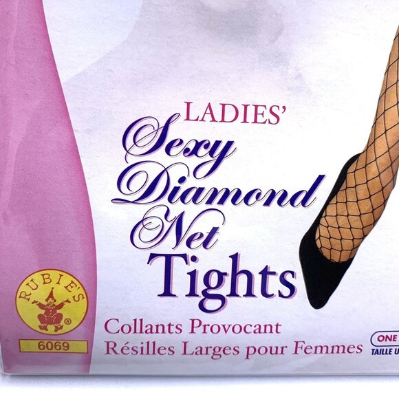 Sexy Diamond Net Fishnet Stockings Red Wide Knit Cosplay Pantyhose Costume - Picture 3 of 6